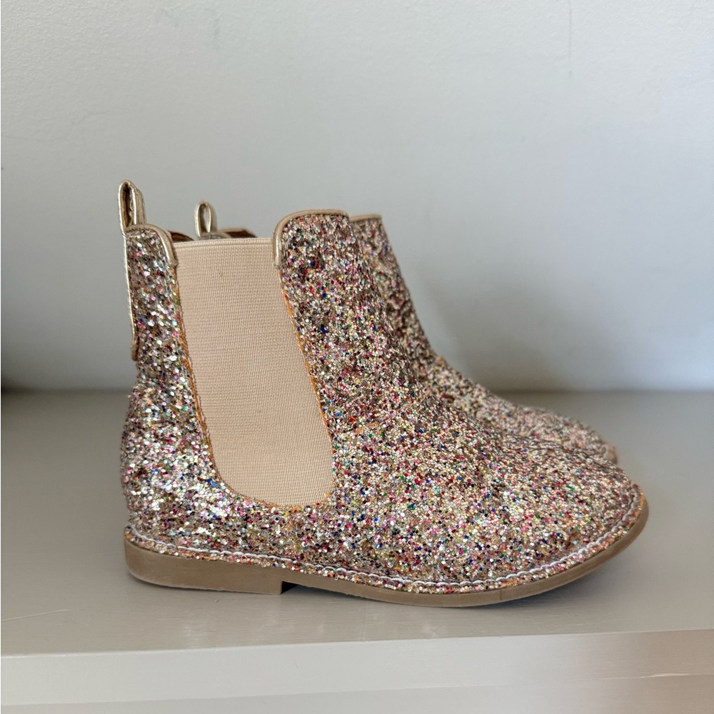 JCrew girls glitter boots